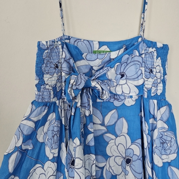 J. Crew Re-Imagined Convertible Beach dress blue peony size M - Picture 6 of 9